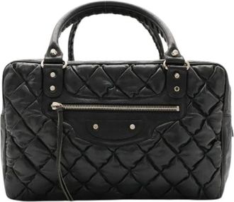 Balenciaga Pre-owned Vintage Boston Bag - Dames - Vintage Handtas - Zwart - ONE Size - Leer - Vintage
