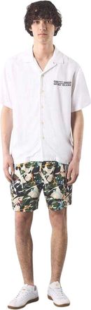 Pretty Green Heren Spike Island-shirt met korte mouwen (Wit)