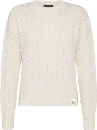 Peuterey White Aplacca Cotton Crew-Neck Sweater