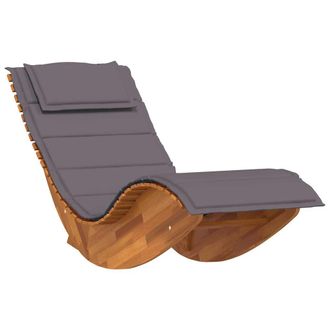 vidaXL Tumbona Mecedora Con Coj&iacute;n De Madera Maciza De Acacia Vidaxl