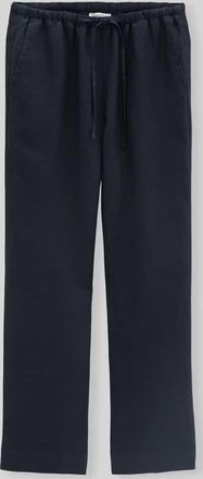 Marc O'Polo Straight Fit Leinenhose aus reinem Leinen in Marine, Gr&ouml;&szlig;e 34