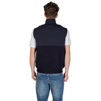 A|X Armani Exchange Two-Tone Cotton Blend Vest - Blue