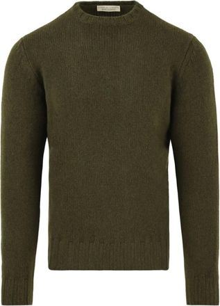 FILIPPO DE LAURENTIIS Ronde hals gebreide kleding - Model Gc 3Ml Ec 4R - Heren - Ronde hals truien - Groen - 2XL - Truien & Vesten