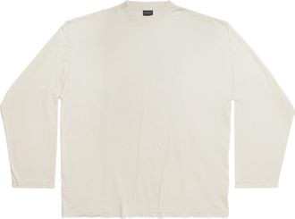 Balenciaga Long Sleeve T-shirt Oversized Off White 739783TOVF49199