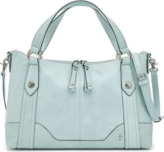 Frye Melissa Medium Satchel Womens Handbags Cream Metallic : PROCESSING PROCESSING, Leather