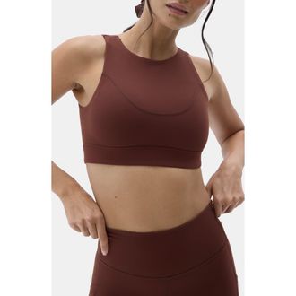 Halfdays Trail Sports Bra in Brunette at Nordstrom, Size X-Large