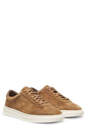 BOSS Kieran Low Top Sneaker in Medium Beige Suede at Nordstrom, Size 11Us