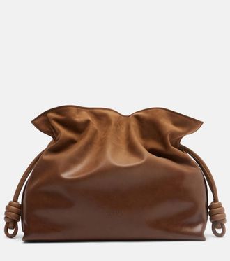 Loewe Flamenco Medium suede clutch