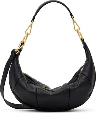 Hammitt Medium Erica Leather Hobo Bag in Black/brushed Gold at Nordstrom