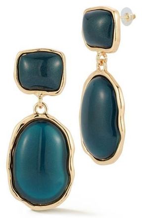 Sphera Milano Faux Stone Drop Earrings in Gold/blue at Nordstrom Rack