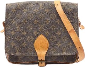 Louis Vuitton Pre-owned Cross Body Bags, female, Brown, Size: ONE SIZE Pre-owned Cartouchiere GM Monogram Shoulder Bag