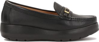 Kazar Instappers met verhoogde zool - Dames - Loafers - Zwart - 37 EU - Leer - Schoenen