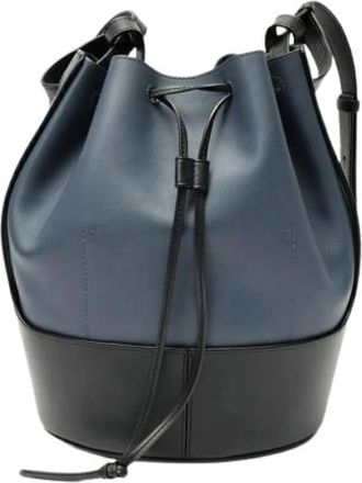 Loewe Pre-owned Bucket Shoulder Bag - Dames - Vintage Tas - Blauw - ONE Size - Leer - Vintage