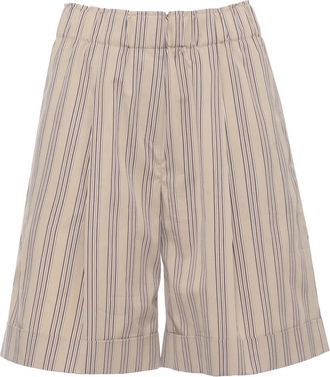 Antonelli Wide Stripe Bermudas - Dames - Korte Broeken - Veelkleurig - XS - Katoen - Korte Broeken