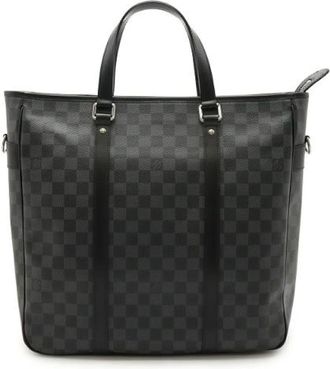 Louis Vuitton Pre-owned Tote Bags, male, Black, Size: ONE SIZE Pre-owned Tadao Damier Graphite Tote Bag