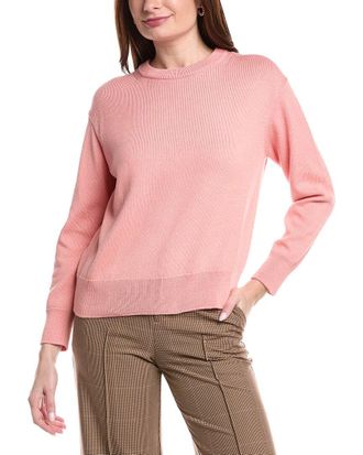 Lafayette 148 New York Crewneck Silk-Blend Sweater
