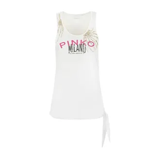 Pinko Pinko, Tops, Dames, Wit, S, Katoen, Mouwloze Top