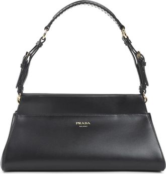 Prada Medium Encha&icirc;n&eacute; Tas - Dames - Schoudertassen - Zwart - ONE Size - Leer - Tassen