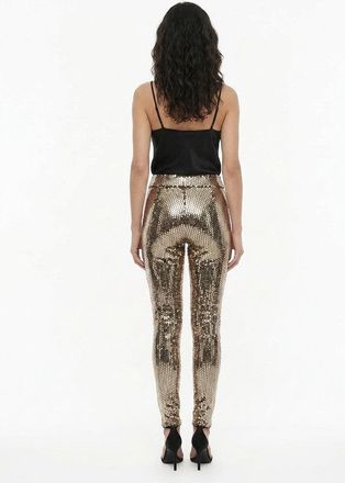 Dolce & Gabbana Womens Gold Elastane Casual Pants