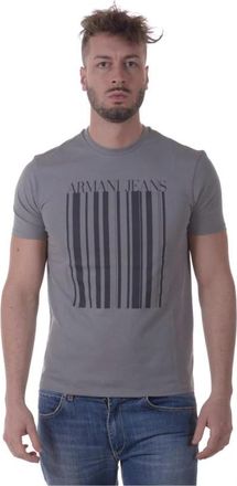 Armani Jeans Sweatshirts - Heren - T-shirts - Grijs - M - Katoen - Tops