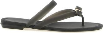 Ferragamo Jealsa Teenslippersandaal - Dames - Slippers - Zwart - 38 EU - Schoenen