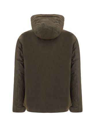 Barbour Mens Hooded Jacket Olive Cotton