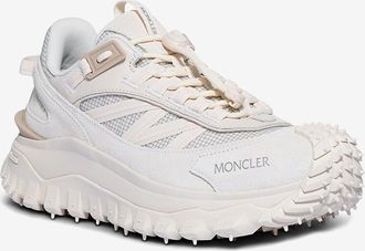 Moncler Niedrige Sneakers aus kariertem Stoff und Wildleder Trailgrip