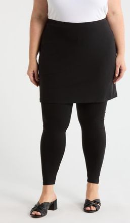 Eileen Fisher Skirted Ankle Leggings in Black at Nordstrom, Size 1 X