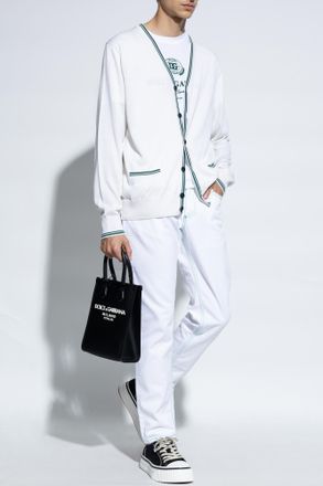 Dolce & Gabbana Silk Cardigan, Mens, White