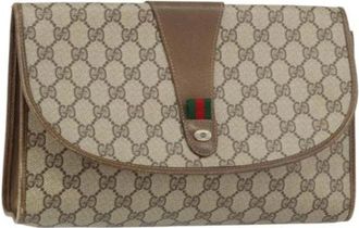 Gucci Pre-owned Clutches, female, Beige, Size: ONE SIZE Pre-owned Clutch