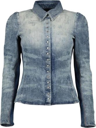 Diesel De-Masly-Fsh Shirt - Dames - Spijkerjassen - Blauw - M - Denim - Jassen