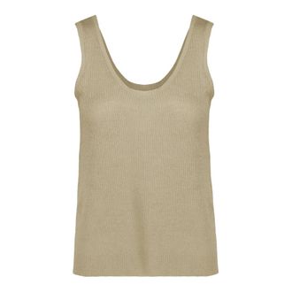 Bomboogie Top de lino - Tops - Mujer - Beige - XL