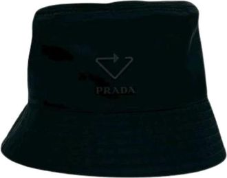 Prada Pre-owned Bucket Hat - Dames - Vintage Accessoires - Zwart - ONE Size - Nylon - Vintage