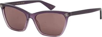 Gucci Zonnebrillen - Dames - Zonnebrillen - Paars - 56 MM - Accessoires