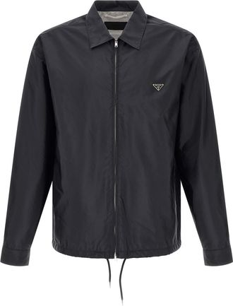 Prada Navy Blue Shirt Collar Jacket
