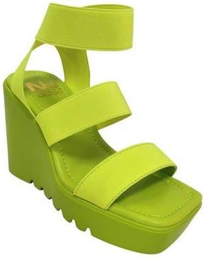Ninety Union Paige Elastic Strap Wedge Sandal in Lime at Nordstrom Rack, Size 5