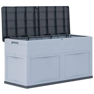 Berkfield Home Garden Storage Box 320 L Grey Black