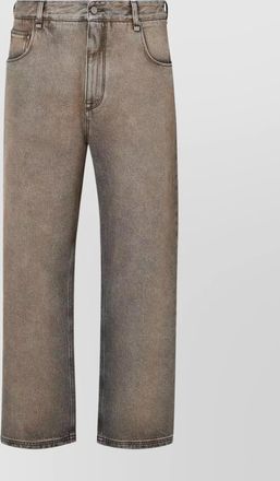 Fendi faded wash trousers with back pockets and belt loops