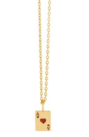 Estella Bartlett Ace of Hearts Pendant Necklace in Gold at Nordstrom