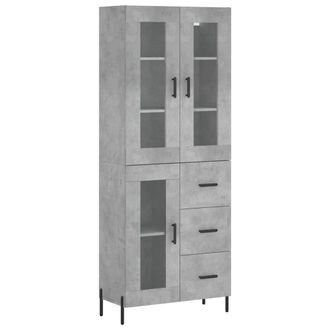 Berkfield Home Highboard Concrete Grey 69.5x34x180 cm Engineered Wood