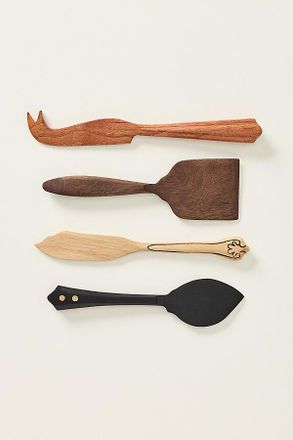 Anthropologie Romie Wood Spreaders, Set of 4