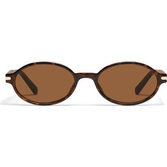 Quay Nevermind 54mm Round Sunglasses in Dark Tort/Brown at Nordstrom