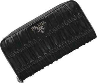 Prada Pre-owned Wallets, female, Black, Size: ONE SIZE Pre-owned Leather Wallet