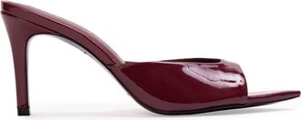 Black Suede Studio Brea 80 Patent Mule in Ruby Patent Leather at Nordstrom, Size 37.5 Eu