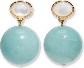 Lizzie Fortunato Cora Mother-of-Pearl Amazonite Drop Earrings in Amazonite Multi at Nordstrom