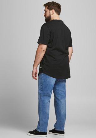 Jack & Jones Plus Size T-Shirt NOA TEE, Herren, Gr. 3XL, schwarz, Single Jersey, Obermaterial: 100% Baumwolle, JACK & JONES PLUSSIZE, unifarben, Basic, normal normal, Rundha