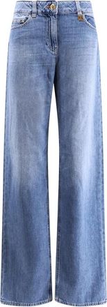 Elisabetta Franchi Urban Katoenen Jeans - Dames - Loose Fit Jeans - Blauw - W29 - Katoen - Jeans