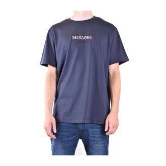 Missoni Heren, Tops, Blauw, Maat: S Katoen