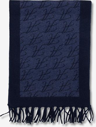 Aur&eacute;lien Monogramm-Jacquard-Schal aus Kaschmir AUR1