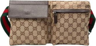 Gucci Pre-owned Belt Bags, female, Brown, Size: ONE SIZE Pre-owned GG Canvas Belt Bag